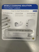 UBIO LABS HIGH SPEED LIGHTNING CABLE KIT FOR IPHONE/IPAD/IPOD - WHITE - Brand New