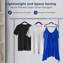 SERENELIFE SLHVEL100 VELVET HANGERS – 100 PACK, SLIM & SPACE SAVING - BLACK - Brand New