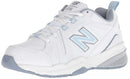 New Balance Women's 608 V5 Cross Trainer White/Light Blue Size 10 Wide - Like New