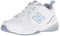 New Balance Women's 608 V5 Cross Trainer White/Light Blue Size 10 Wide - Like New