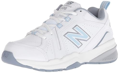 NEW BALANCE WOMEN'S 608 V5 CROSS TRAINER SIZE 10 WHITE/LIGHT BLUE - Brand New