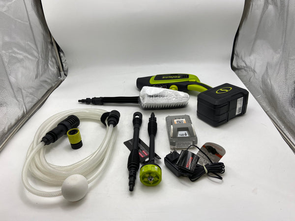 Sun Joe 24V-PP350-LTE-P1 24V Power Cleaner Kit, Battery + Charger - BLACK/GREEN - Like New