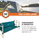 DISC-O-BED 30001BO CAM-O-BUNK COT WITH ORGANIZERS (LARGE) - GREEN - Like New