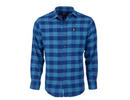 IZOD MEN'S STRATTON FLANNEL WOVEN SHIRT - SIZE: MEN S - POSEIDON - Brand New