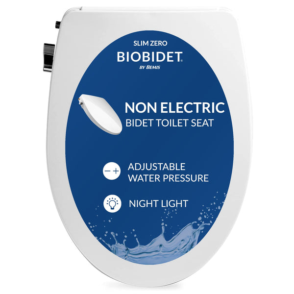BIO BIDET SLIM ZERO NON ELECTRIC BIDET TOILET SEAT ELONGATED, LOW PROFILE SEAT - Brand New