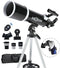 HEXEUM Telescope 80mm Aperture 600mm Fully Multi-Coated High AZ80600 - Black Like New