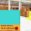 iMBAPrice 14.25x20" Teal Bubble Mailers 50-Pack Jumbo Padded Poly