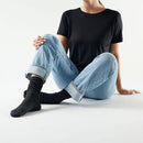 751414 SMARTWOOL WOMEN EVERYDAY SLOUCHY RIB TALL CREW SOCKS CHARCOAL - SIZE S - Brand New