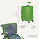 SWISSGEAR SIGNATURE HARDSIDE EXPANDABLE CARRY-ON SPINNER LUGGAGE - LIME GREEN - Brand New