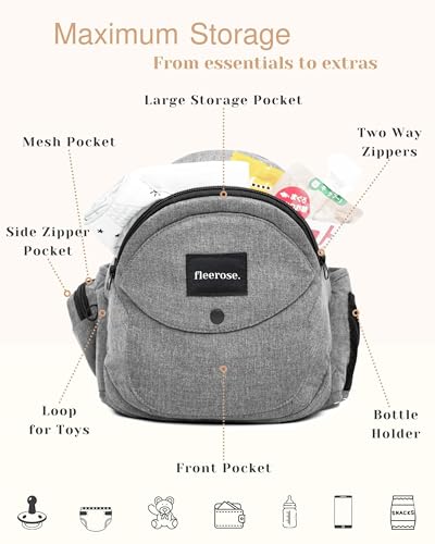 FLEEROSE CPC-CERTIFIED HIP SEAT BABY CARRIER JP0981 - GRAY - Like New