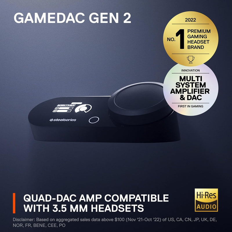 SteelSeries GameDAC Gen 2 Hi-Res Audio Amplifier SC-00007 - PC, PS5, PS4 Like New
