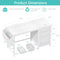 LUFEIYA WHITE DESK WITH FILE DRAWERS CABINET 47" REVERSIBLE COMPUTER DESK WHITE - Like New