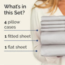 CGK Linens Queen 6 Piece Sheet Set Cooling Sheets for Hot Sleepers - French Grey - Brand New