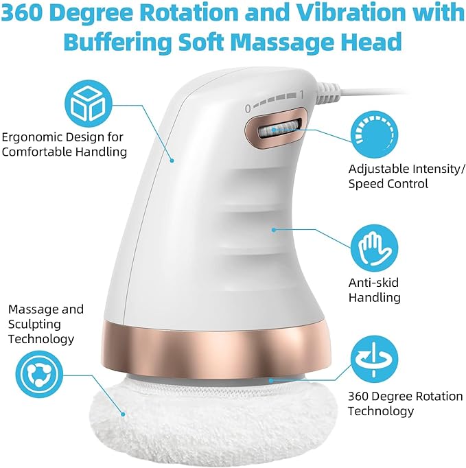 PIEARA Cellulite Massager Electric Body Sculpting Machine PIEARA-6PAD - WHITE Like New