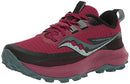 S10838 SAUCONY WOMEN'S PEREGRINE TRAIL SHOE SIZE 7.5 BERRY/MINERAL - Like New