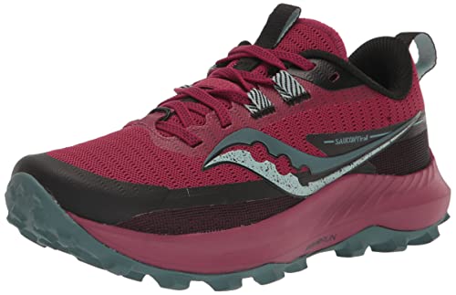 S10838 SAUCONY WOMEN'S PEREGRINE TRAIL SHOE SIZE 7.5 BERRY/MINERAL - Like New