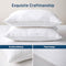 ANKWOS HYPOALLERGENIC SIDE SLEEPER QUEEN PILLOW FIRM AND COOLING - WHITE - Like New
