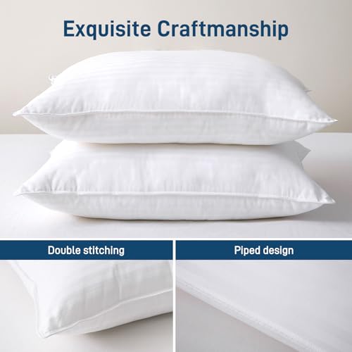 ANKWOS HYPOALLERGENIC SIDE SLEEPER QUEEN PILLOW FIRM AND COOLING - WHITE - Like New