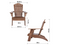 QOMOTOP OVERSIZE ADIRONDACK CHAIR WITH CUPHOLDER - BROWN - Like New
