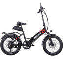GOTRAX ADULT F2V2 20" STEP THROUGH ELECTRIC FOLDING BIKE - BLACK/RED - Like New
