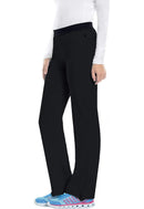CHEROKEE WOMENS INFINITY LOW RISE SLIM PULL-ON PANT - SIZE: WOMEN M - BLACK - Brand New
