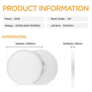 TALOYA Flush Mount LED Ceiling, 36W 5000K Daylight, 15.8 Inch Two-Pack - White - Brand New