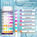 EASYTEST 7-Way Pool Test Strips 150 Strips Water Chemical Testing - White Like New