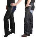 Hot Leathers CHM1001 Black Fully Lined Unisex Premium Leather Motorcycle Biker - Brand New