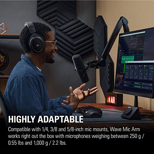 ELGATO WAVE MIC ARM PREMIUM BROADCASTING BOOM ARM 10AAM9901-BLK - BLACK - Like New