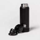 ALL IN MOTION 24OZ VACUUM INSULATED STAINLESS STEEL WATER BOTTLE - BLACK - Like New