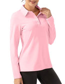 FKEEP WOMEN LONG SLEEVE POLO SHIRT GOLF SPORTSWEAR TENNIS PINK M - Brand New