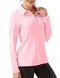 FKEEP WOMEN LONG SLEEVE POLO SHIRT GOLF SPORTSWEAR TENNIS PINK M - Brand New