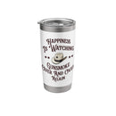 HAPPINESS IS WATCHING GUNSMOKE OVER COWBOY STAINLESS STEEL INSULATED TUMBLER - Like New
