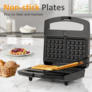 SUNVIVI 800W 3 IN 1 SANDWICH MAKER - BLACK - Like New