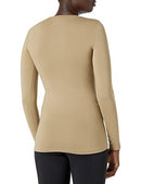 UNDER ARMOUR WOMEN'S UA TACTICAL CREW BASE LONG SLEEVE SHIRT, FEDERAL TAN L - Brand New