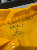 GALAXY BY HARVIC XL POLO SHORT SLEEVE SIZE: MEN XL - MUSTARD YELLOW ORANGE - Brand New