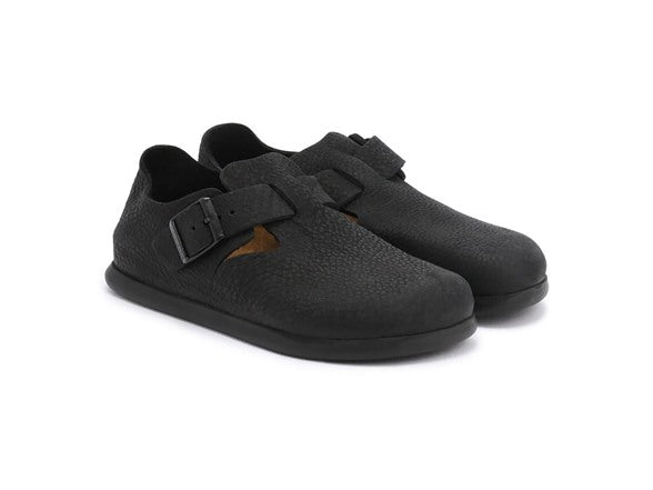 1021308 Birkenstock Unisex London Natural Leather Shoes Women BLACK 11 Like New
