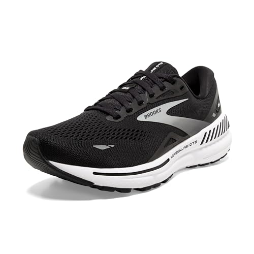 BROOKS WOMEN’S ADRENALINE GTS 23 SUPPORTIVE RUNNING SHOE WOMEN 8 BLACK/WHITE - Like New