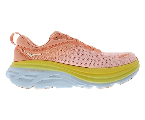 1127952 HOKA ONE ONE Womens Bondi 8 Shell Coral/Peach Parfait, Size 7 Like New