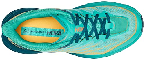 1123158 HOKA ONE ONE WOMANS SPEEDGOAT 5 DEEP TEAL WATER GARDEN Size 7.5 Like New