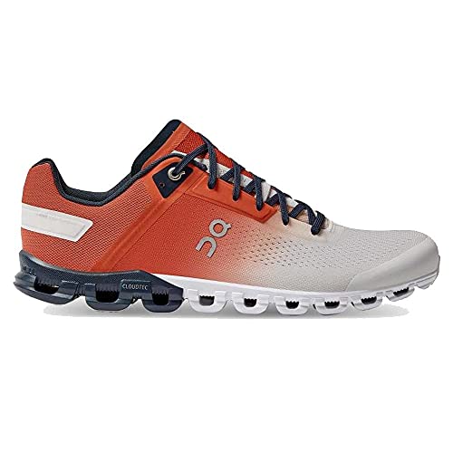 35.99236 ON RUNNING MEN'S CLOUDFLOW SNEAKERS RUST/ECLIPSE SIZE 12.5 Like New