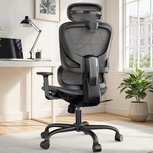 NOBLEWELL ERGONOMIC HIGH BACK MESH CHAIR компьютерным офисом NWOC6 - BLACK/GRAY - Like New