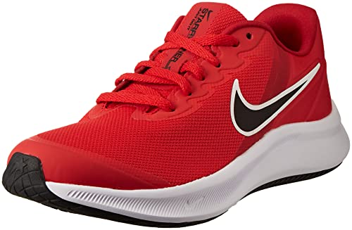 DA2776 NIKE KIDS' STAR RUNNER 3 GRADE SCHOOL SHOES, SIZE 6, Red Black Red White - Like New