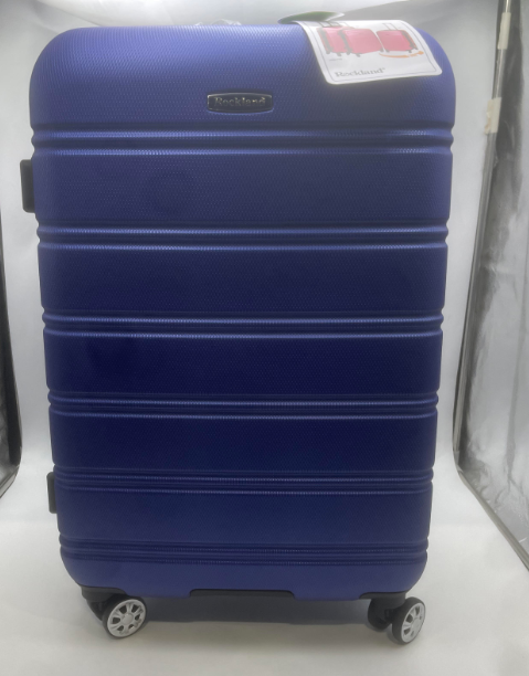 ROCKLAND MELBOURNE HARDSIDE EXPANDABLE SPINNER WHEEL LUGGAGE, 24 INCH - BLUE - Like New