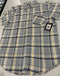 BLACK HORSE WOVEN PLAID SHIRT - MENS M - GRAY/BLACK/LIGHT BLUE/YELLOW/WHITE - Brand New