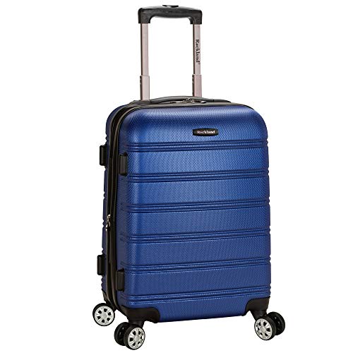 ROCKLAND MELBOURNE HARDSIDE EXPANDABLE SPINNER WHEEL LUGGAGE, BLU, CARRY-ON 20" - Like New