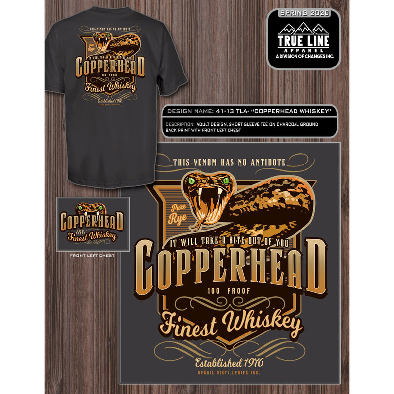 CHANGES ss tee  COPPERHEAD WHISKEY charc