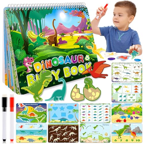 MDINGTD Montessori Toys for Toddlers Newest Dinosaur Themes Busy Book Kids 3-5 New