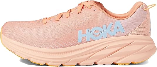 1119396 HOKA ONE ONE RINCON 3 WOMEN'S SHELL CORAL / PEACH PARFAIT SIZE 7.5 Like New