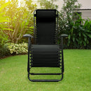CARAVAN SPORTS ZERO GRAVITY OUTDOOR FOLDING PATIO RECLINER CHAIR - BLACK - Like New